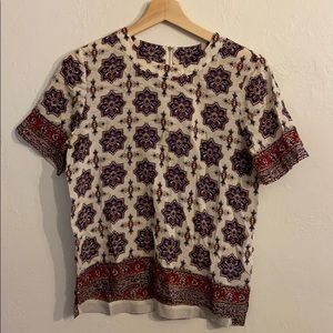 Madewell Silk Refined Tee in Medallion Stamp